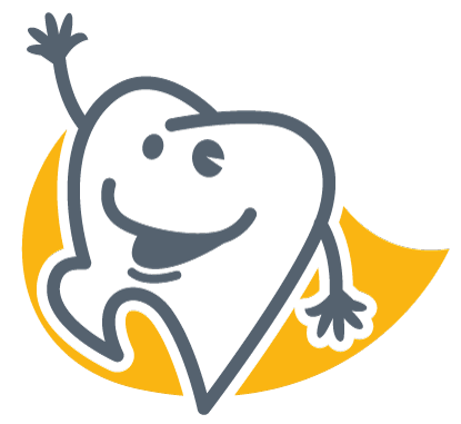 dental health icon - smiling tooth with cape