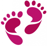pink baby footprint