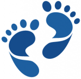 blue baby footprint